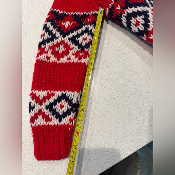 Camp Kitschy Knits Starsky Hand Knit Wool Sweater 34‎ - Picture 11 of 11